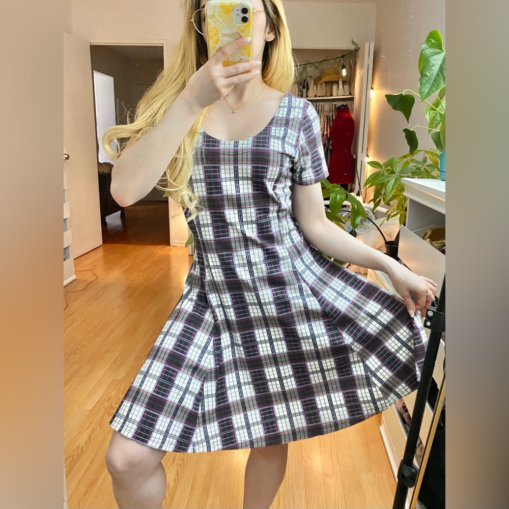 Dolls Kill Current Mood Black and White Short Sleeves Mini Dress